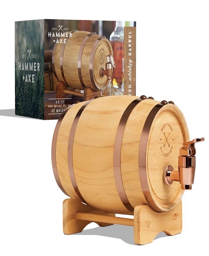 Axe  Miniature Wood Whiskey Barrel Dispenser  ~ New In Box Hammer 