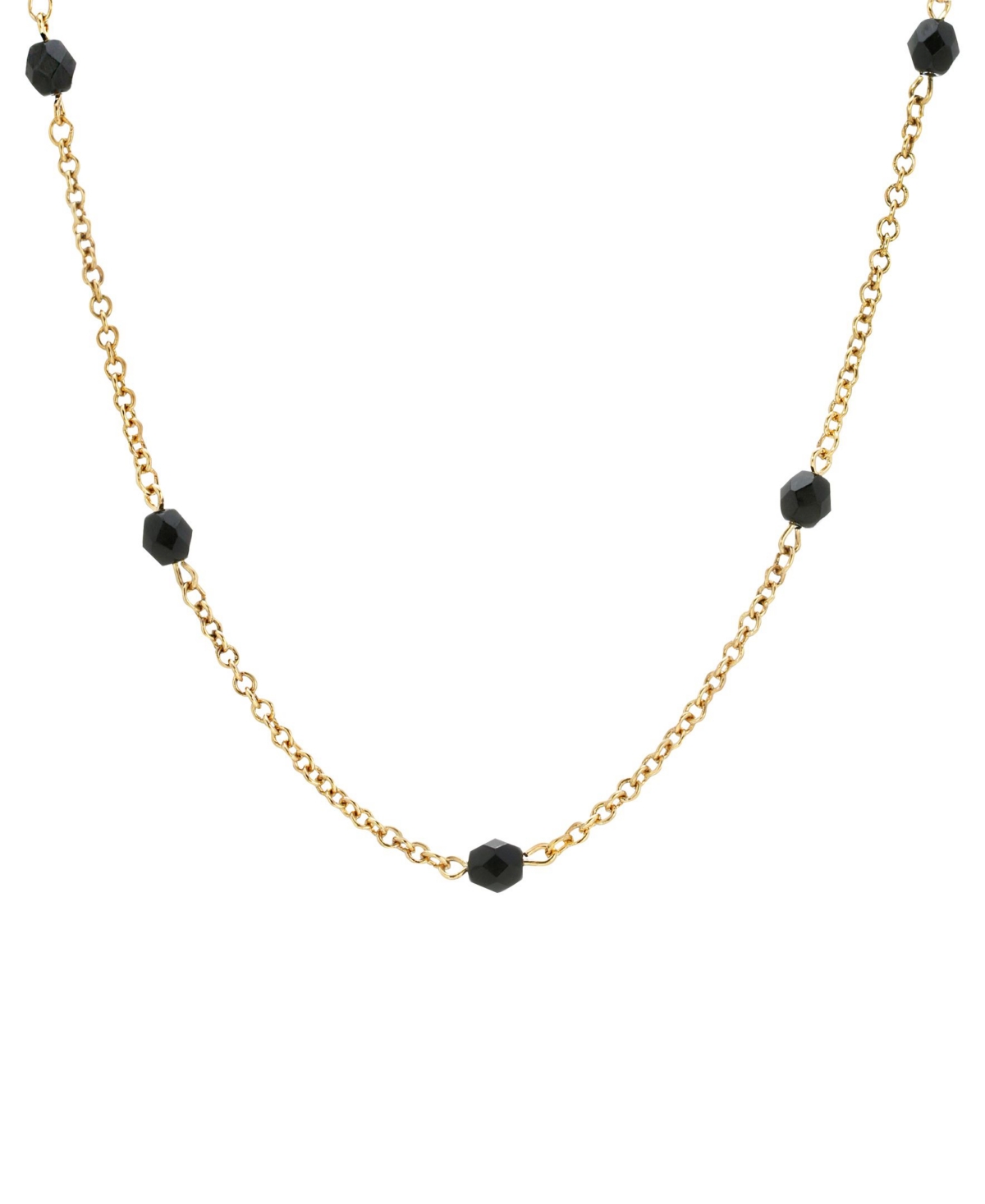 2028 Beaded Necklace In Black