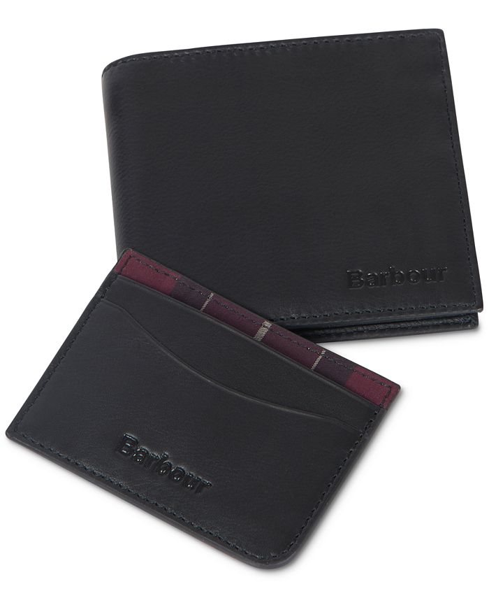 Barbour Men's Leather Wallet & Card Holder Gift Set Macy's