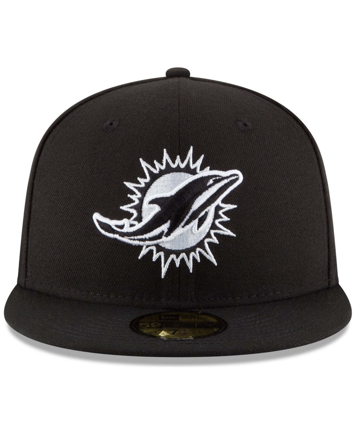 Shop New Era Men's Miami Dolphins B-dub 59fifty Fitted Cap In Black