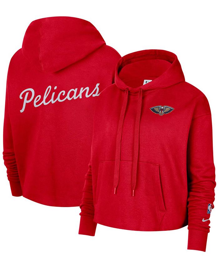 Red nike discount cropped hoodie