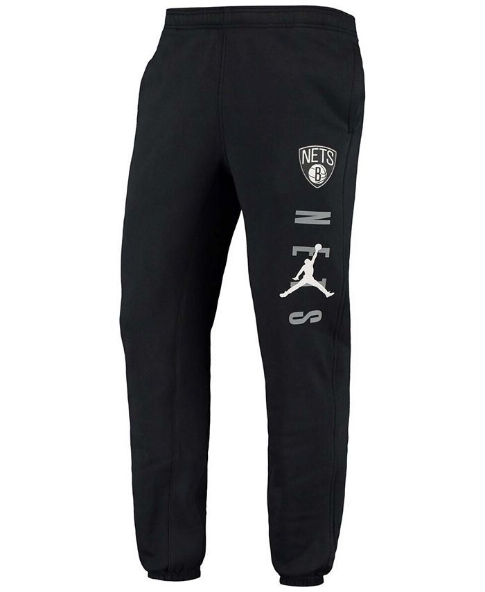 Jordan Men's Brand Black Brooklyn Nets Courtside Statement Edition Fleece Pants Macy's