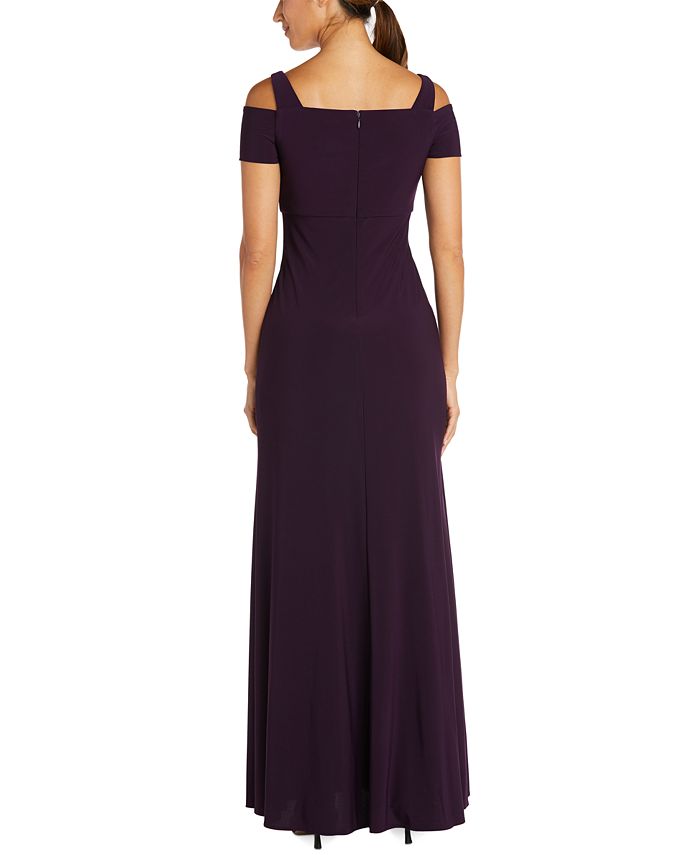 cold shoulder keyhole gown