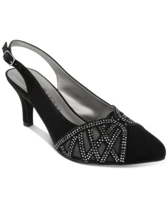 macy's black and white pumps