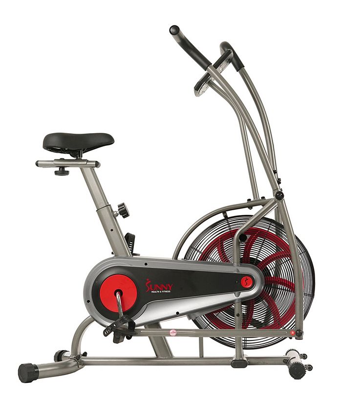 Sunny Health Fitness Motion Air Bike Fan Exercise Bike with