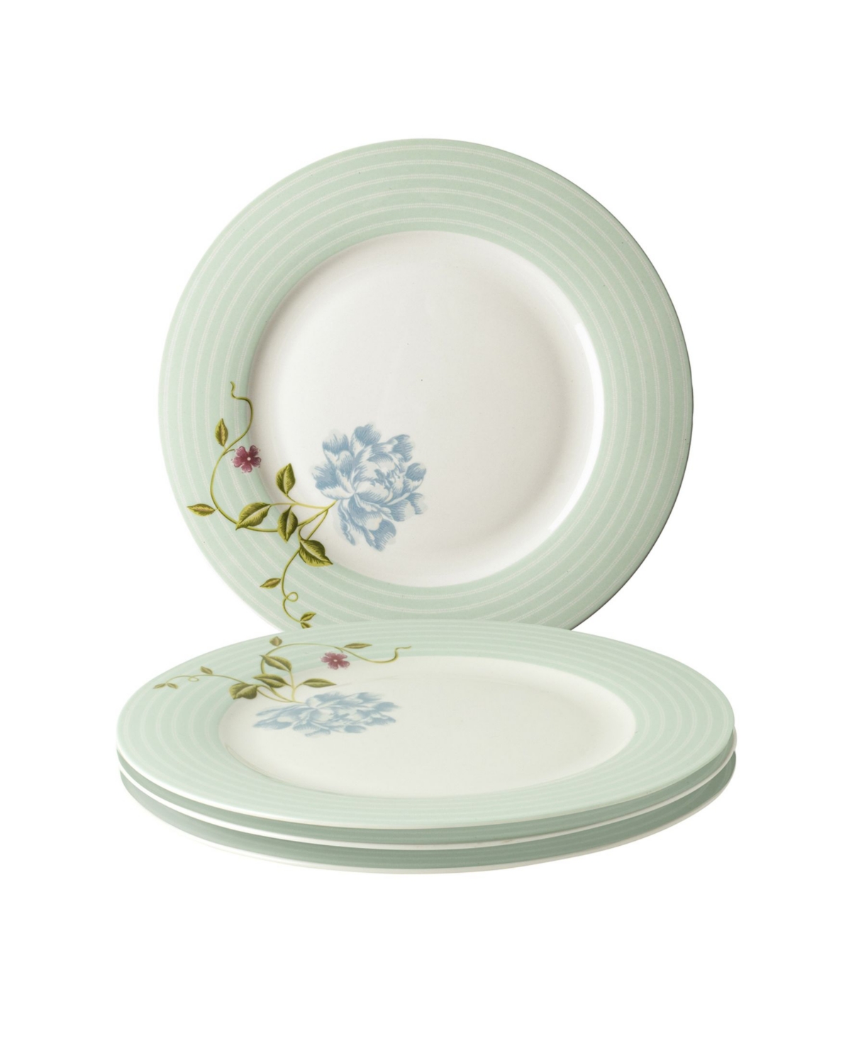 LAURA ASHLEY HERITAGE COLLECTABLES MINT CANDY PLATES IN GIFT BOX, SET OF 4