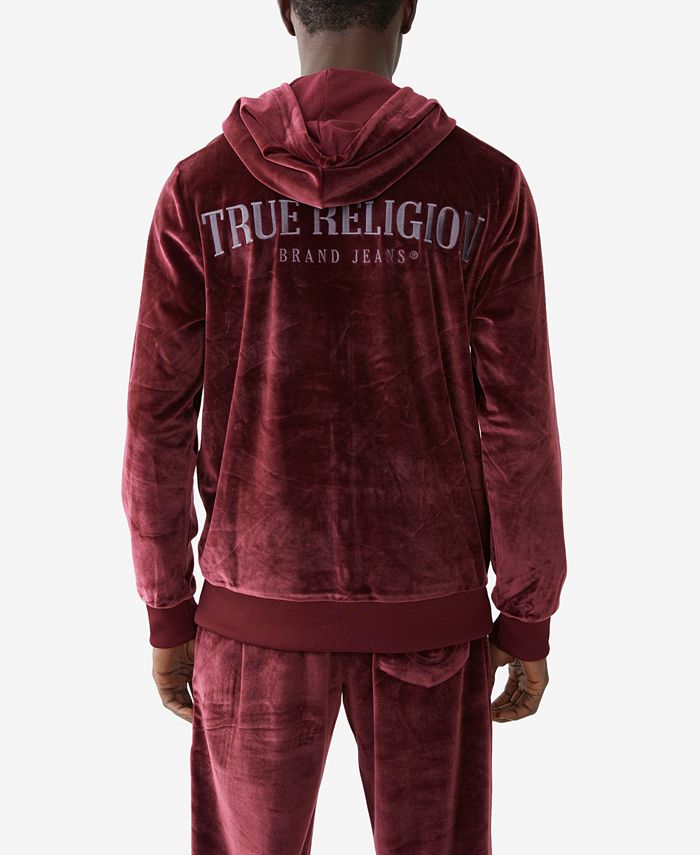True Religion Red Sweat Suit Zip Up Hoodie Jacket & Sweatpants
