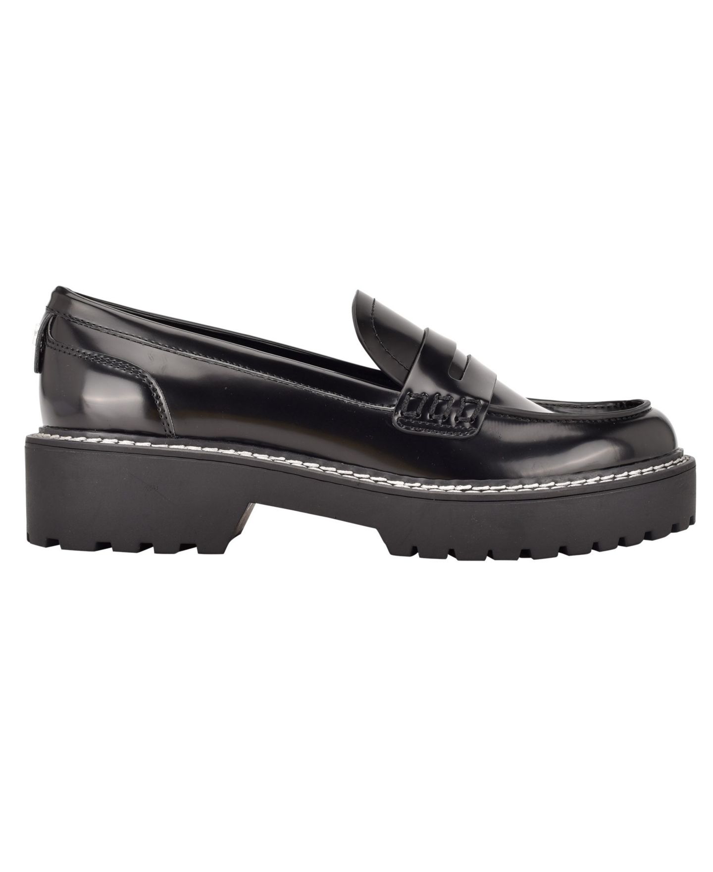 Женские туфли Calvin Klein Suzie Casual Lug Sole, цвет: Чёрная искусственная кожа — фото 2