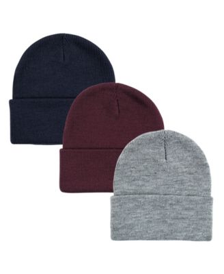 Hudson Baby Toddler Unisex Knitted Fold-Over Beanies - Red 24$
