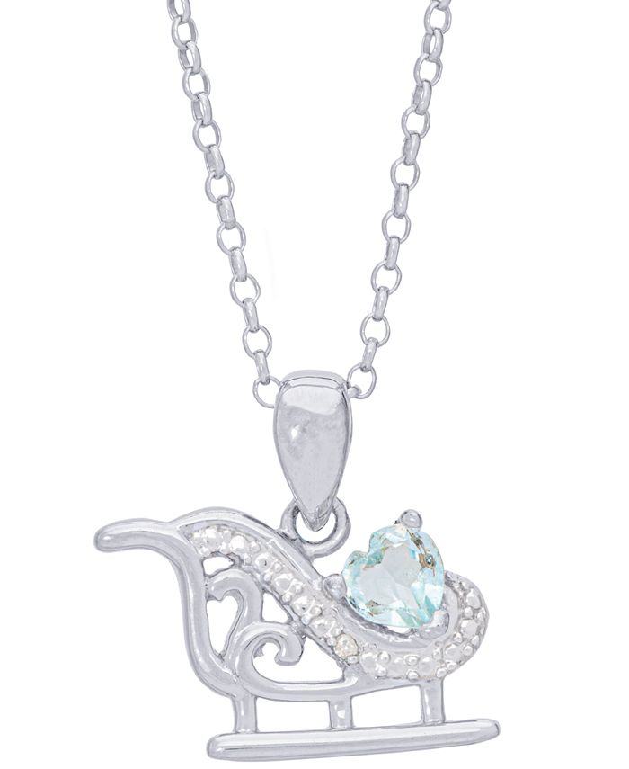 Macys blue new arrivals topaz necklace