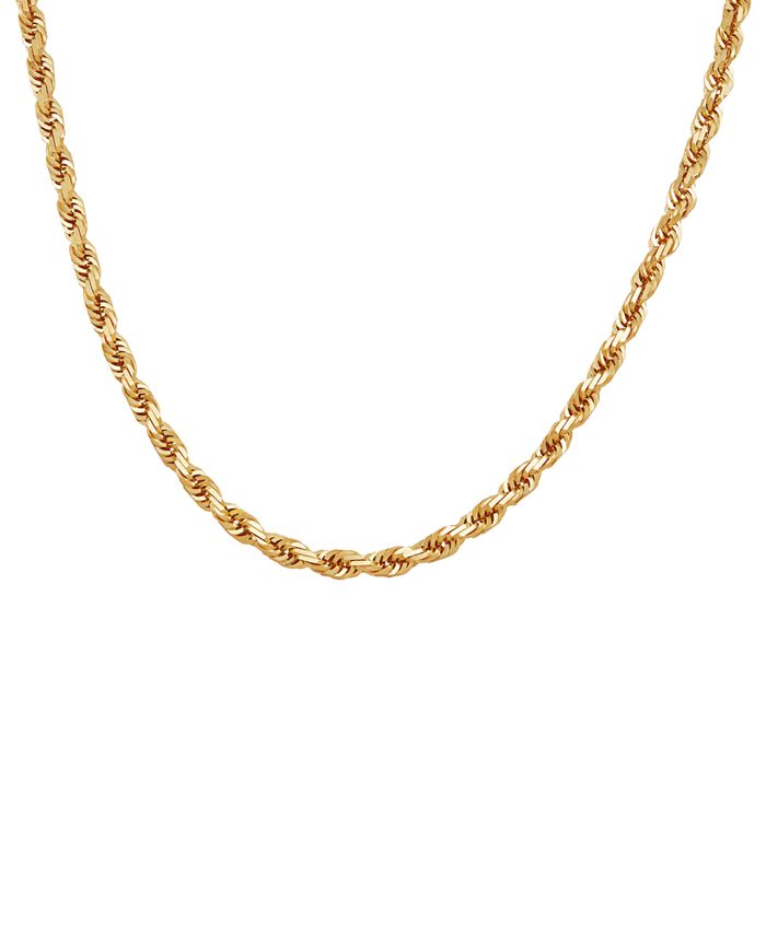 Macy's Glitter Rope Link 26" Chain Necklace in 10k Gold Macy's