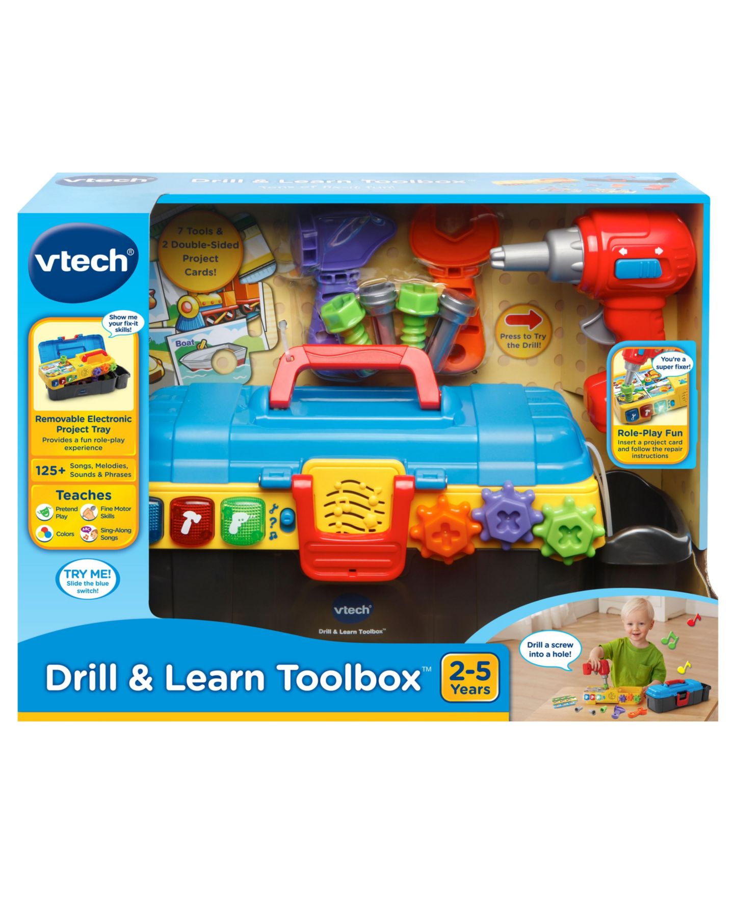 Детская игрушка VTech Drill & Learn Toolbox™, цвет: Разноцветный — фото 3