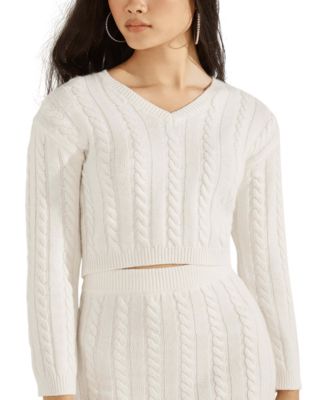 GUESS Cable-Knit Sweater - Macy's