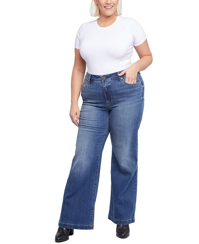 Seven7 Plus Size Bella Wide Leg Jeans - Macy's
