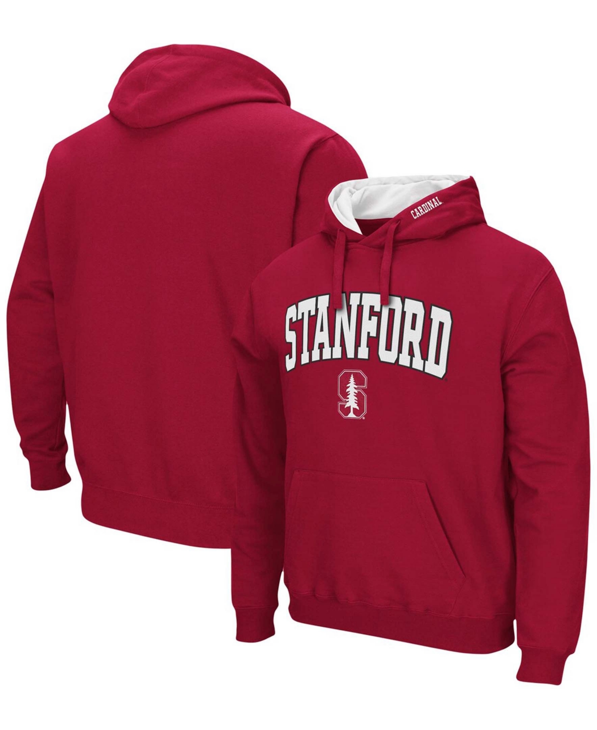 Colosseum Men's Charcoal Stanford Cardinal Arch Logo 3.0 Pullover Hoodie In Charcoal