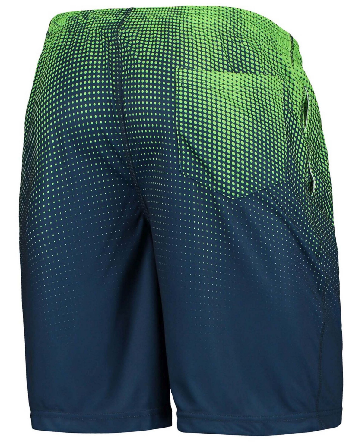 Shop Foco Men's College Navy And Neon Green Seattle Seahawks Pixel Gradient Training Shorts In College Navy,neon Green