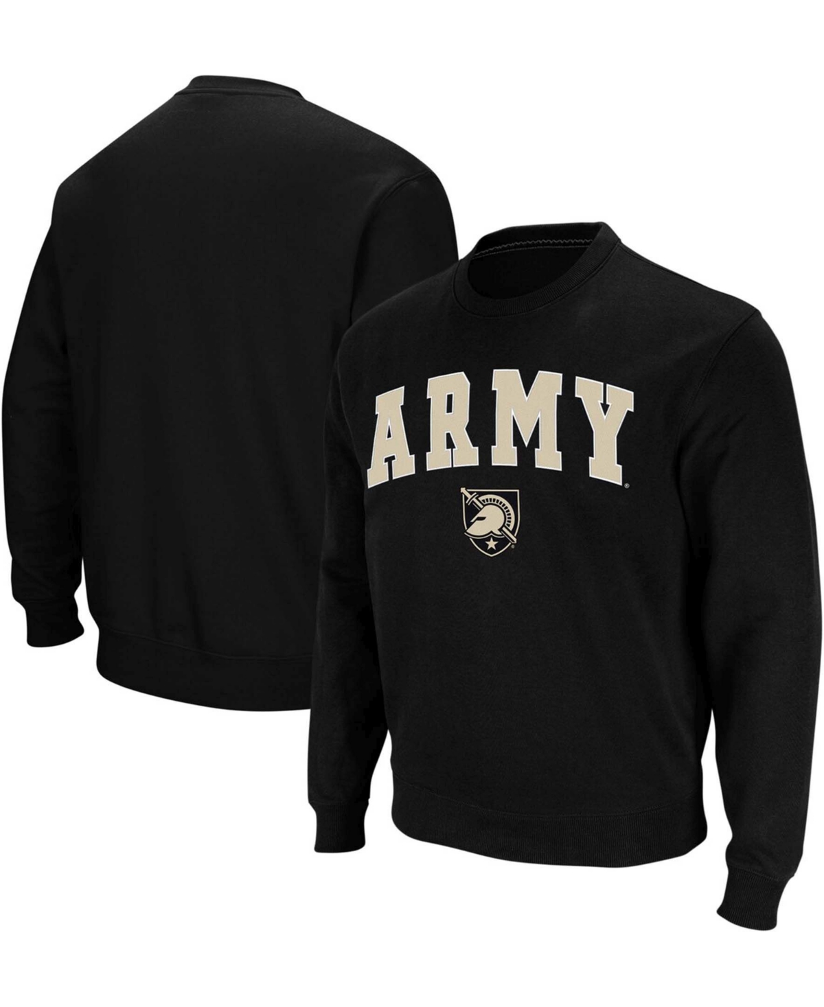 Shop Colosseum Men's Black Army Black Knights Arch Logo Crew Neck Sweatshirt