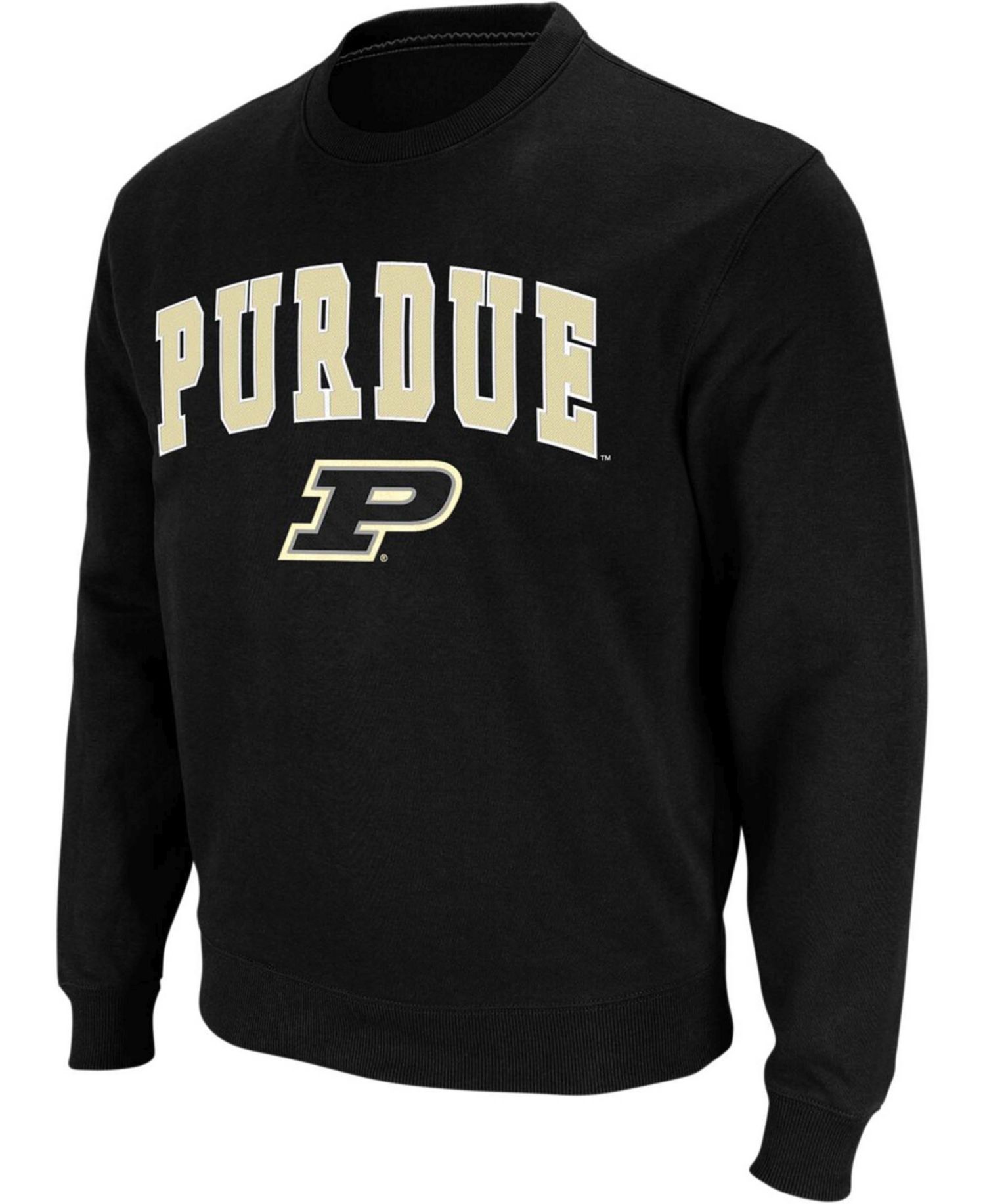 Men's Purdue Boilermakers Arch & Logo Crew Neck Sweatshirt