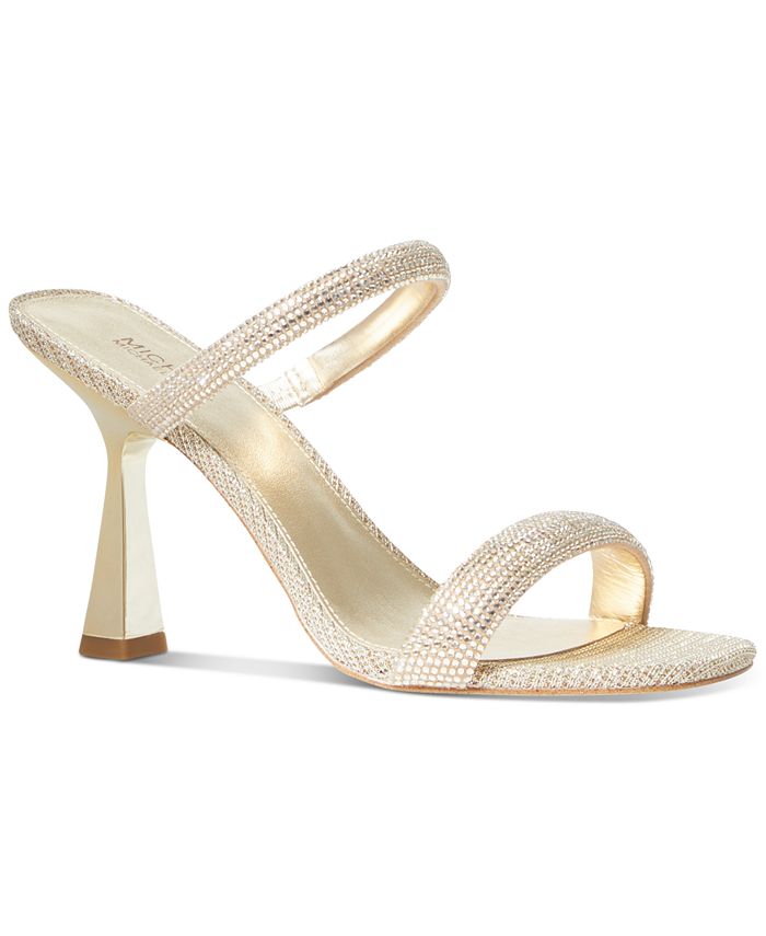 Womens Wedding Bridal Mid Heel Glitter Rhinestone Dress Casual Sandal Shoes Top