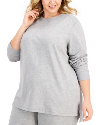 Karen Scott - Plus Size Cotton French Terry Tunic