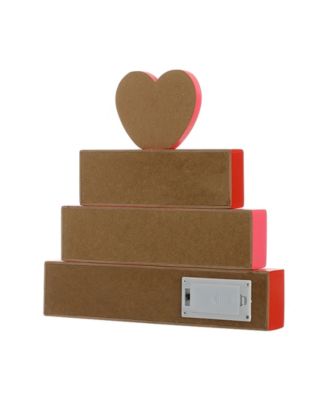 11.25" Lighted Valentine's Wooden Block Table Sign