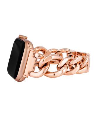 Women's Rose Gold-Tone Alloy Metal Chain Link Bracelet designed for Apple Watch&reg; 42mm (Series 1-3 only) & 44/45/46/49mm (Ultra & Ultra 2)