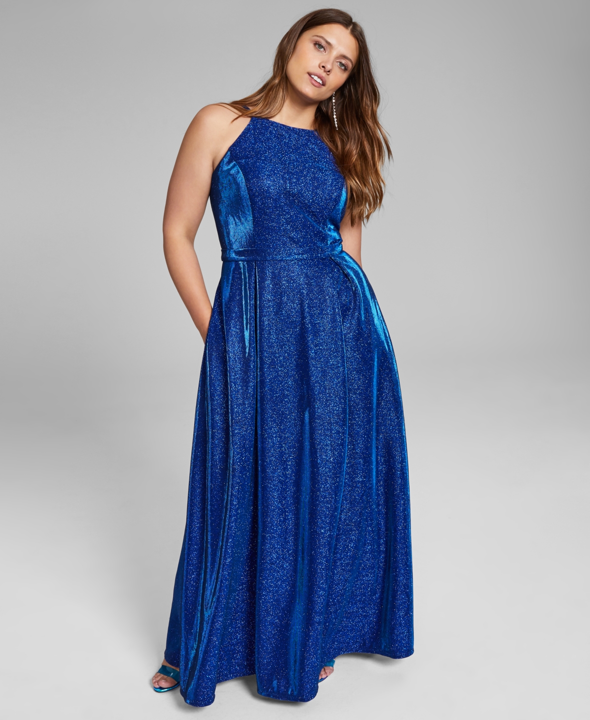 slim fit dress slacks Charlize Sequin Maxi Dress main image 0