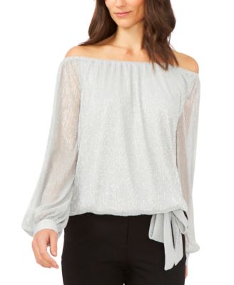 Metallic off the shoulder top online