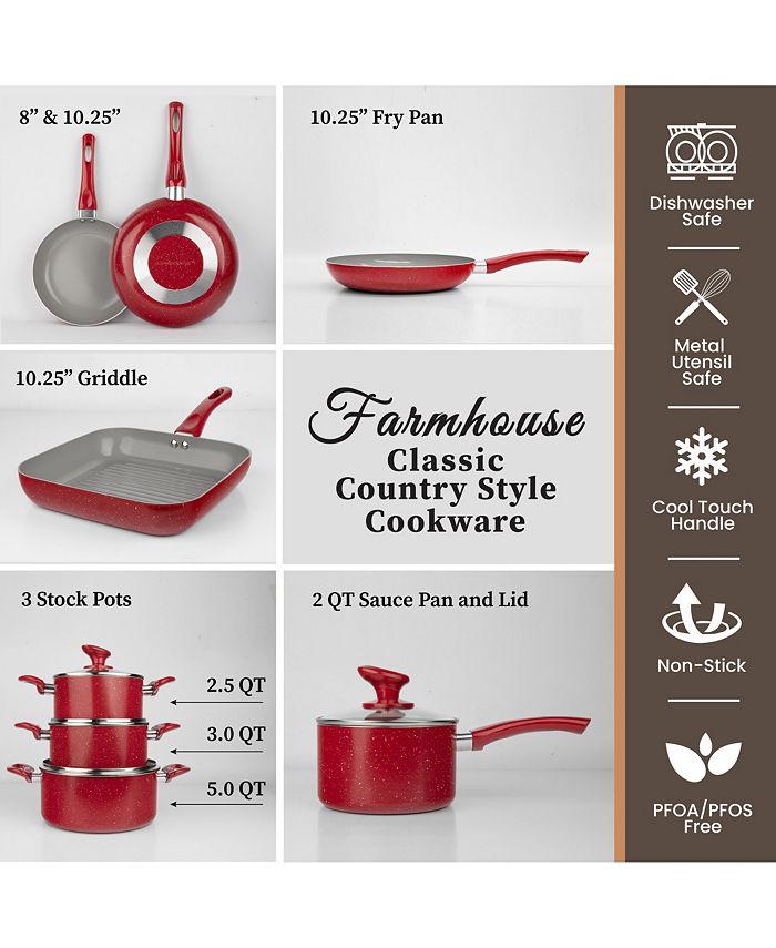 Granite Stone Diamond Farmhouse 13Pc. Ceramic Nonstick Coating