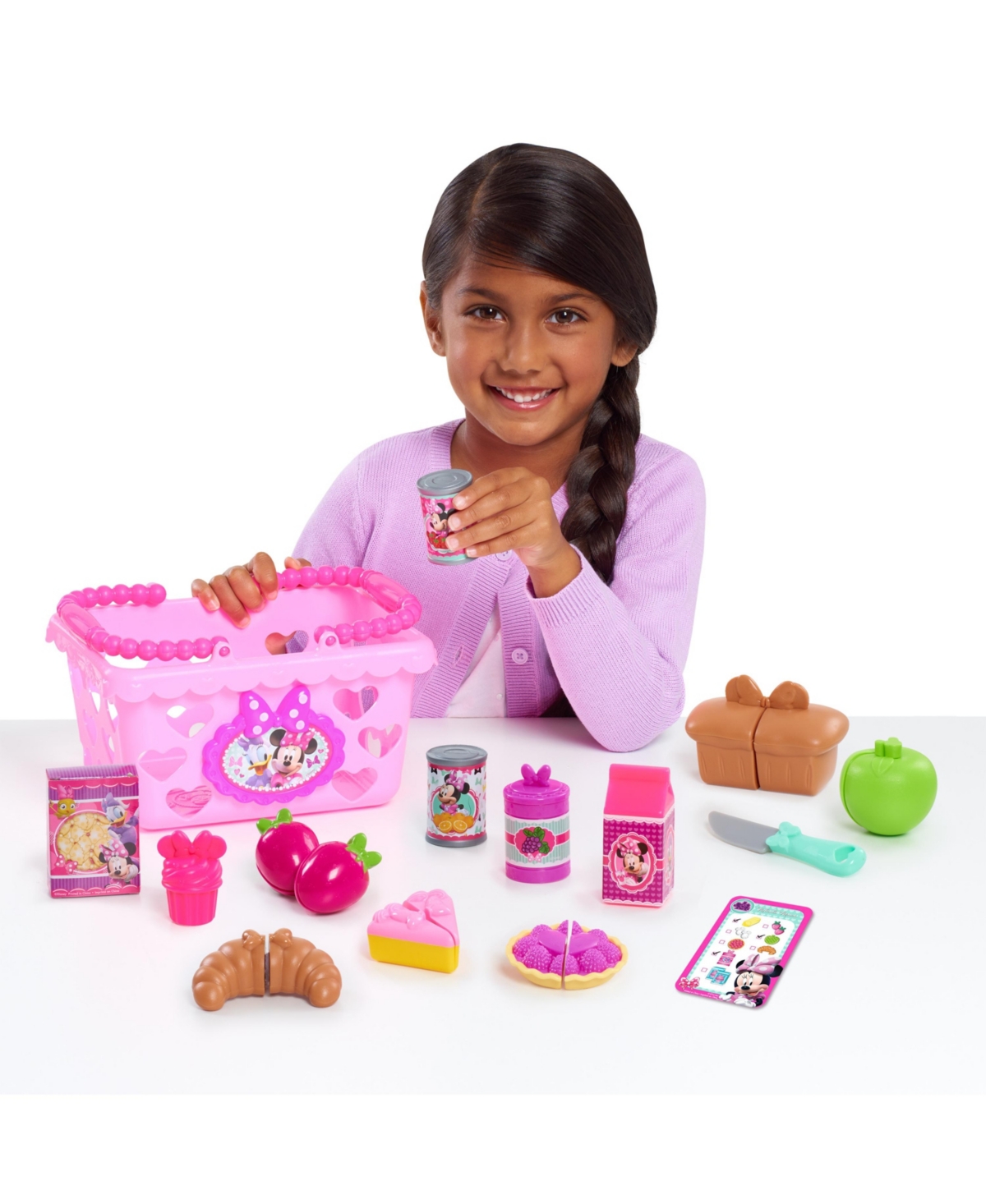 Minnie Mouse Minnie Bow-tique Bowtastic Shopping Basket Set In Multi