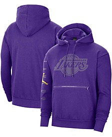 Brand Men's Purple Los Angeles Lakers Statement Edition Courtside Pullover Hoodie