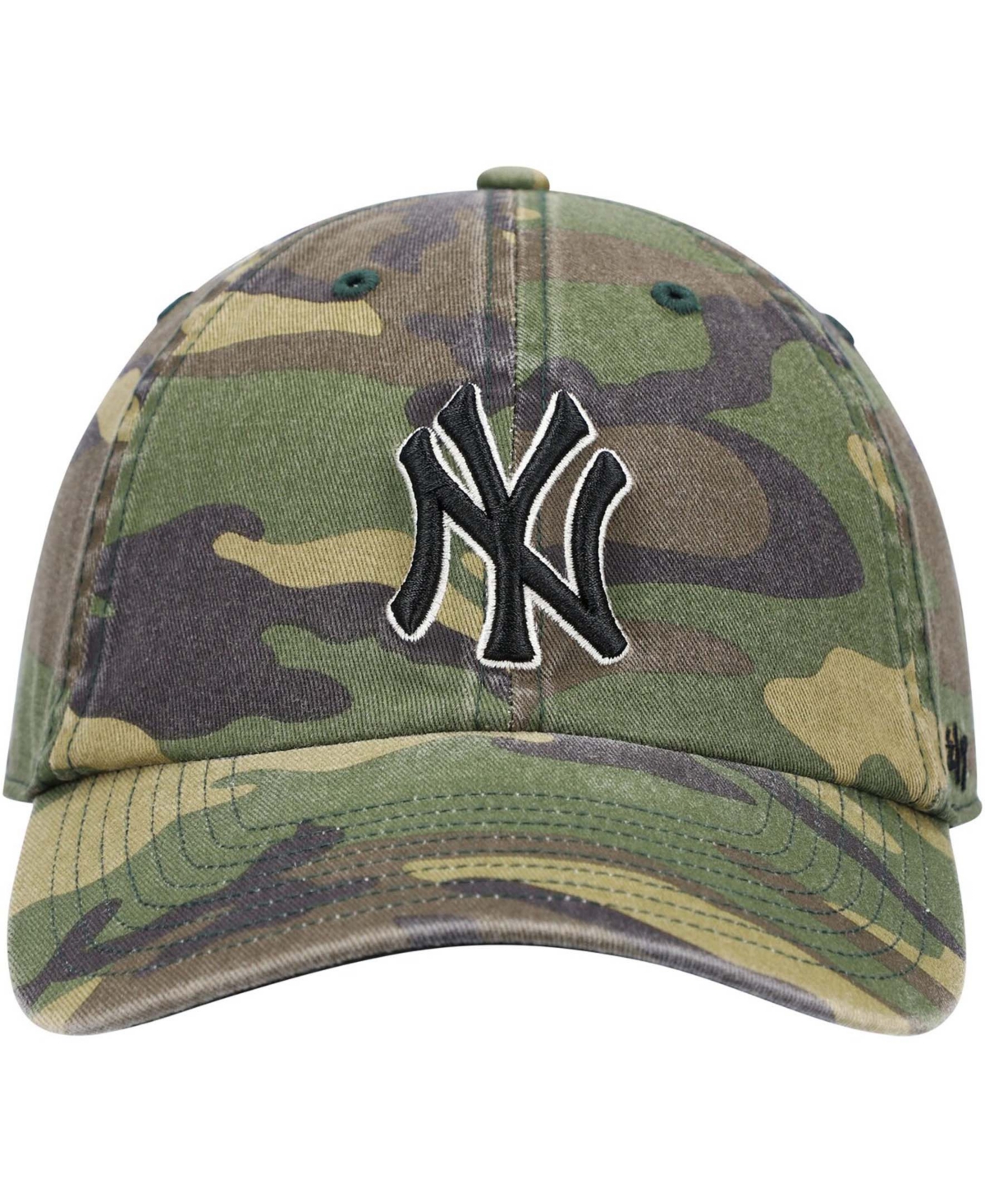 Shop Fanatics '47 Brand Men's New York Yankees Team Clean Up Adjustable Cap In Grey