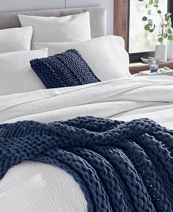 Oake - Crinkle Matelasse Duvet Set, Created for Macys