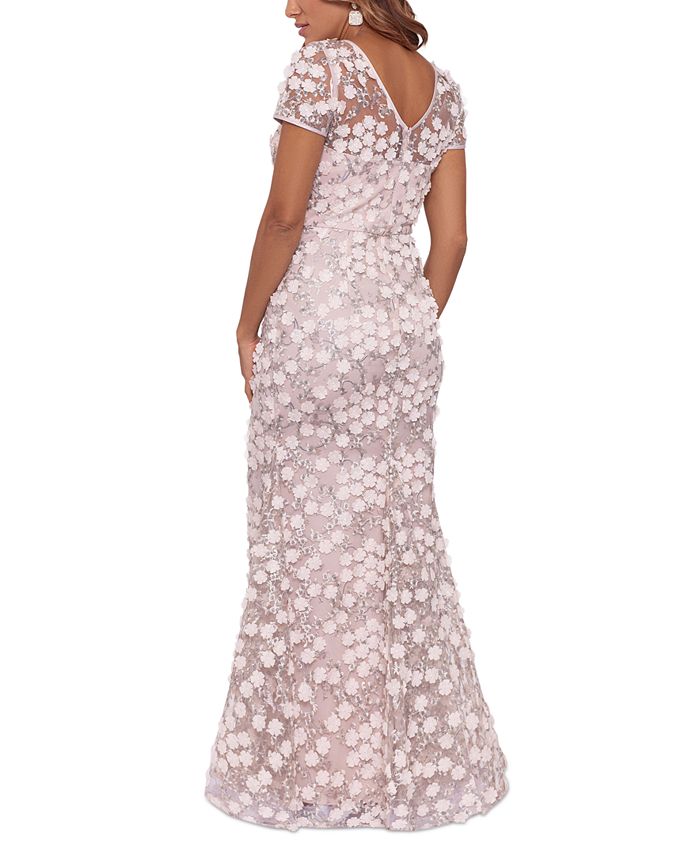 XSCAPE 3D Flower Gown Macy's