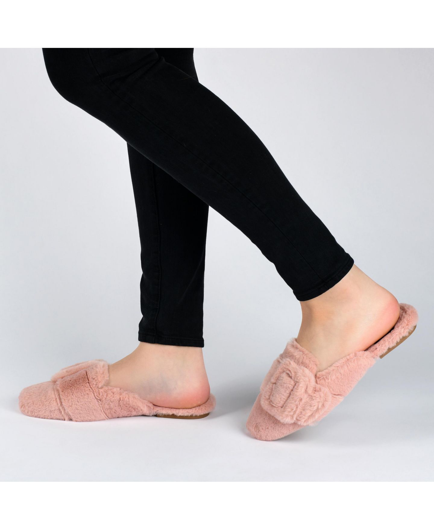 Женские тапочки Journee Collection Eara Slide Slippers, цвет: Пудровый — фото 6