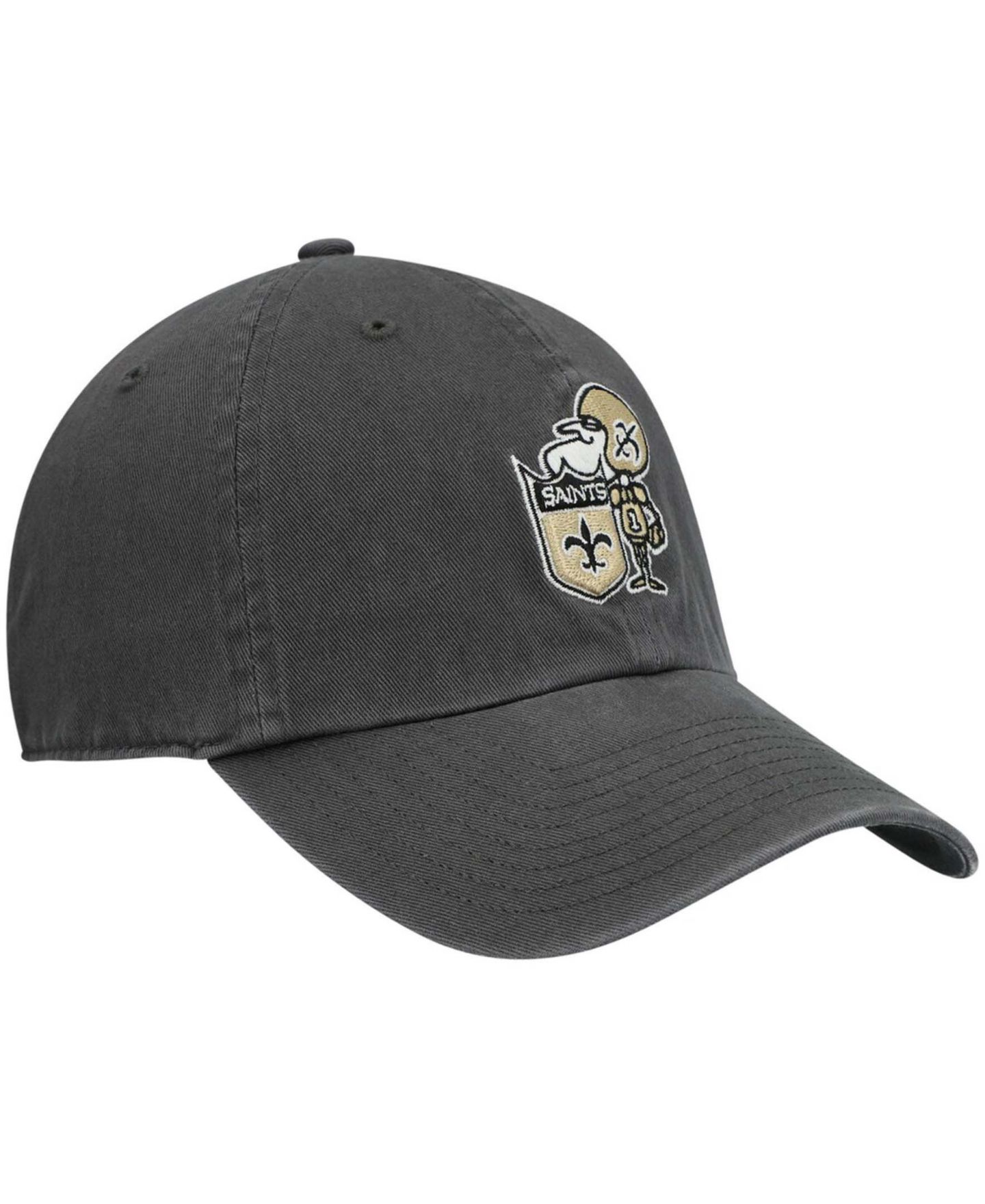 Мужская кепка '47 Brand Charcoal New Orleans Saints Clean Up Legacy Adjustable Hat — фото 4
