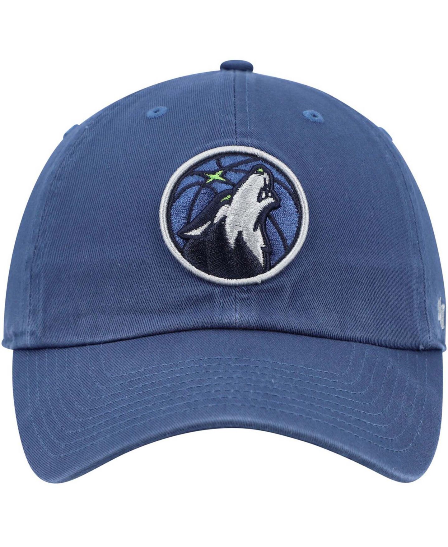 Мужская кепка '47 Brand Navy Minnesota Timberwolves Team Clean Up Adjustable Hat — фото 3