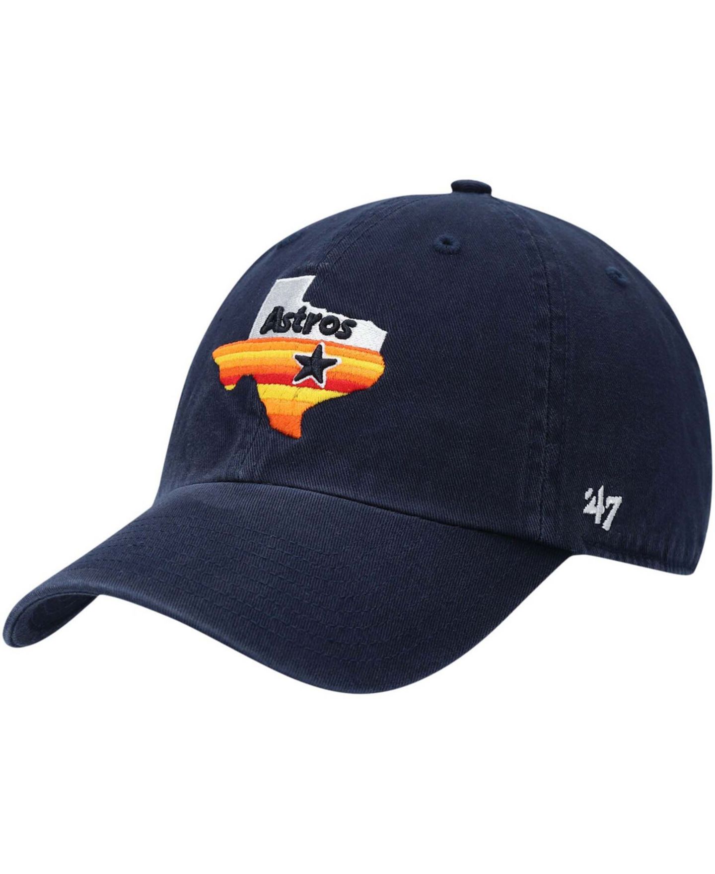 Мужская кепка '47 Brand Navy Houston Astros 1984 Logo Cooperstown Collection Clean Up Adjustable Hat — фото 3