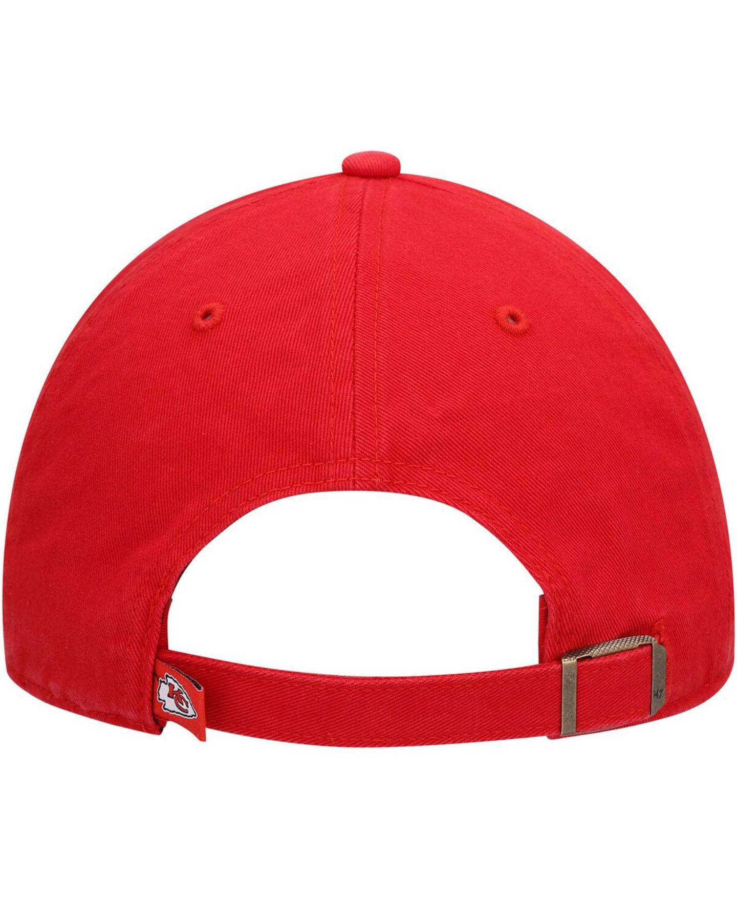 Мужская кепка '47 Brand Red Kansas City Chiefs Clean Up Script Adjustable Hat — фото 5