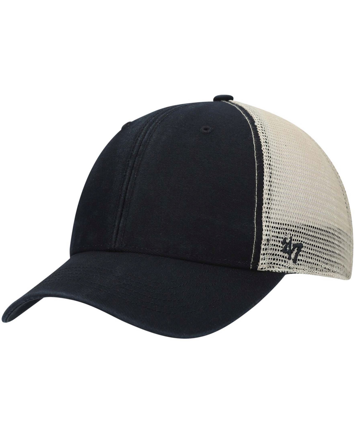 Shop 47 Brand Men's Black, Natural Flagship Mvp Snapback Hat In Black,natural