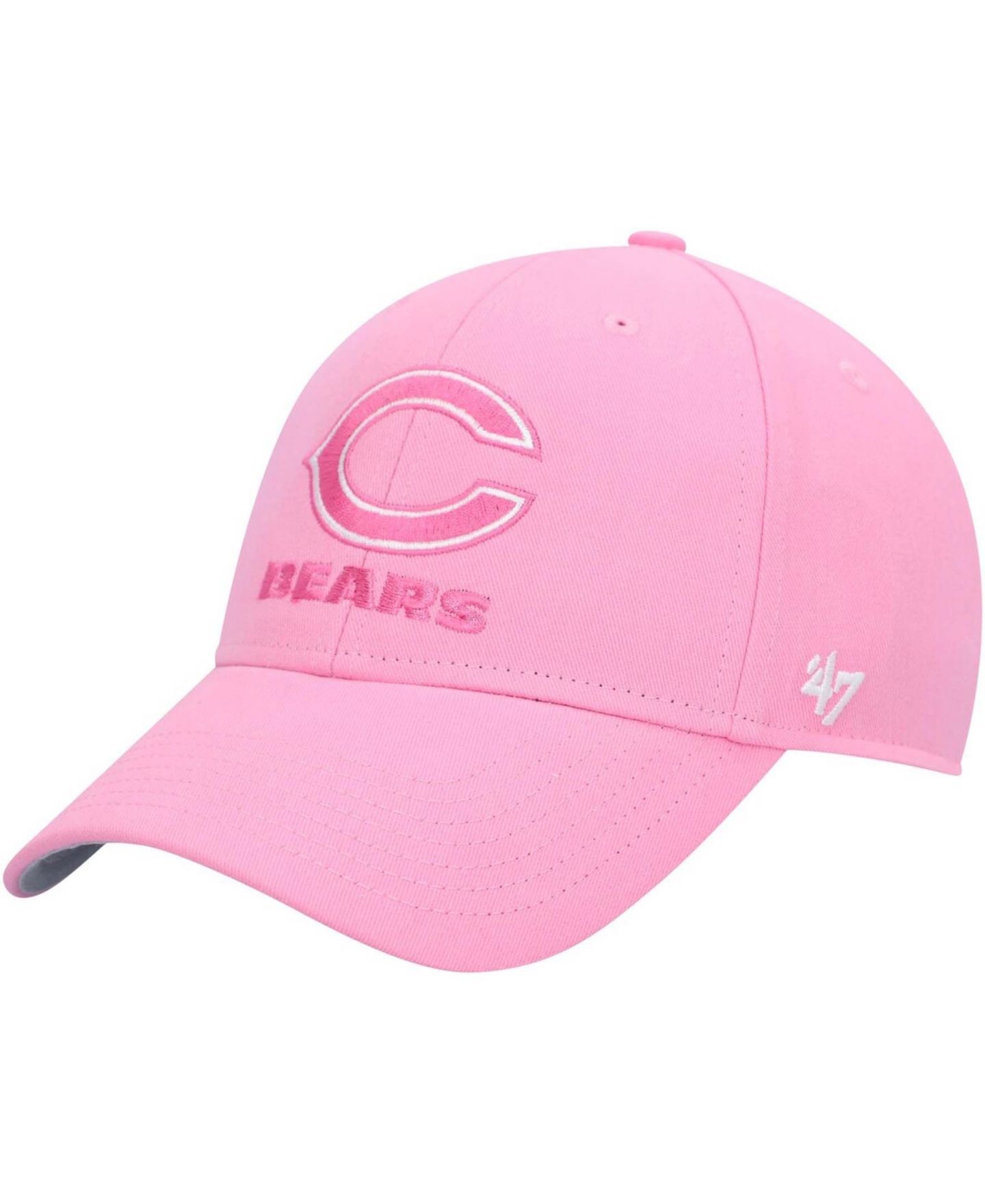 Кепка '47 Brand Pink Chicago Bears Rose MVP Adjustable Hat для девочек — фото 2