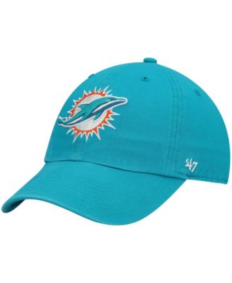 Boys Aqua Miami Dolphins Logo Clean Up Adjustable Hat