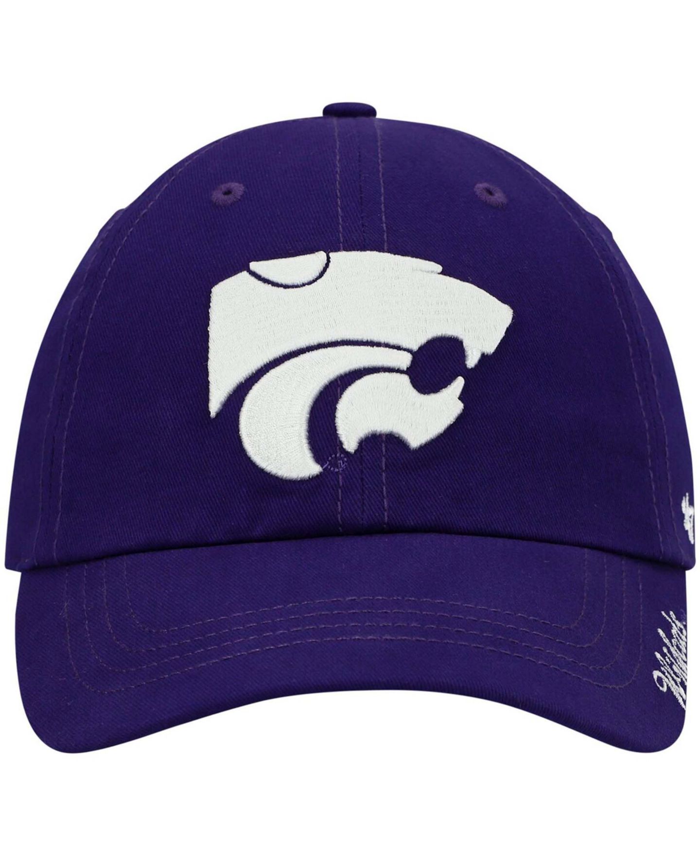Женская кепка '47 Brand Purple Kansas State Wildcats Miata Clean Up Logo Adjustable Hat — фото 3