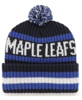 Men's Navy Toronto Maple Leafs Bering Cuffed Knit Hat with Pom