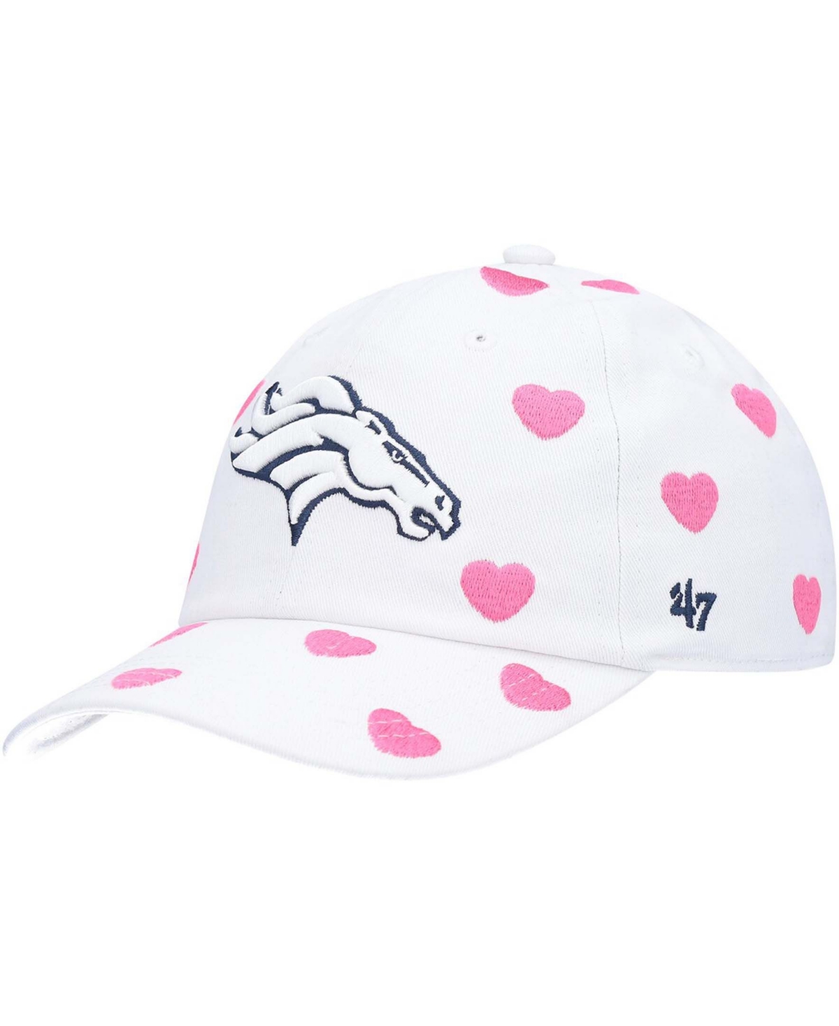 Shop 47 Brand Little Girls White Denver Broncos Surprise Clean Up Adjustable Hat