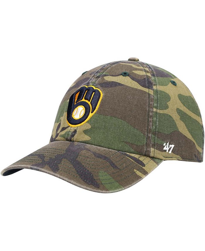 47 Men's Milwaukee Brewers Camo Clean Up Adjustable Hat