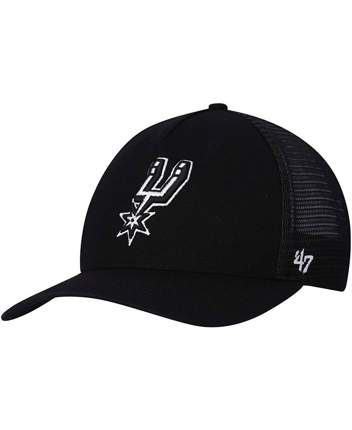 47 Brand Men s Black San Antonio Spurs Level Mesh Trucker Snapback