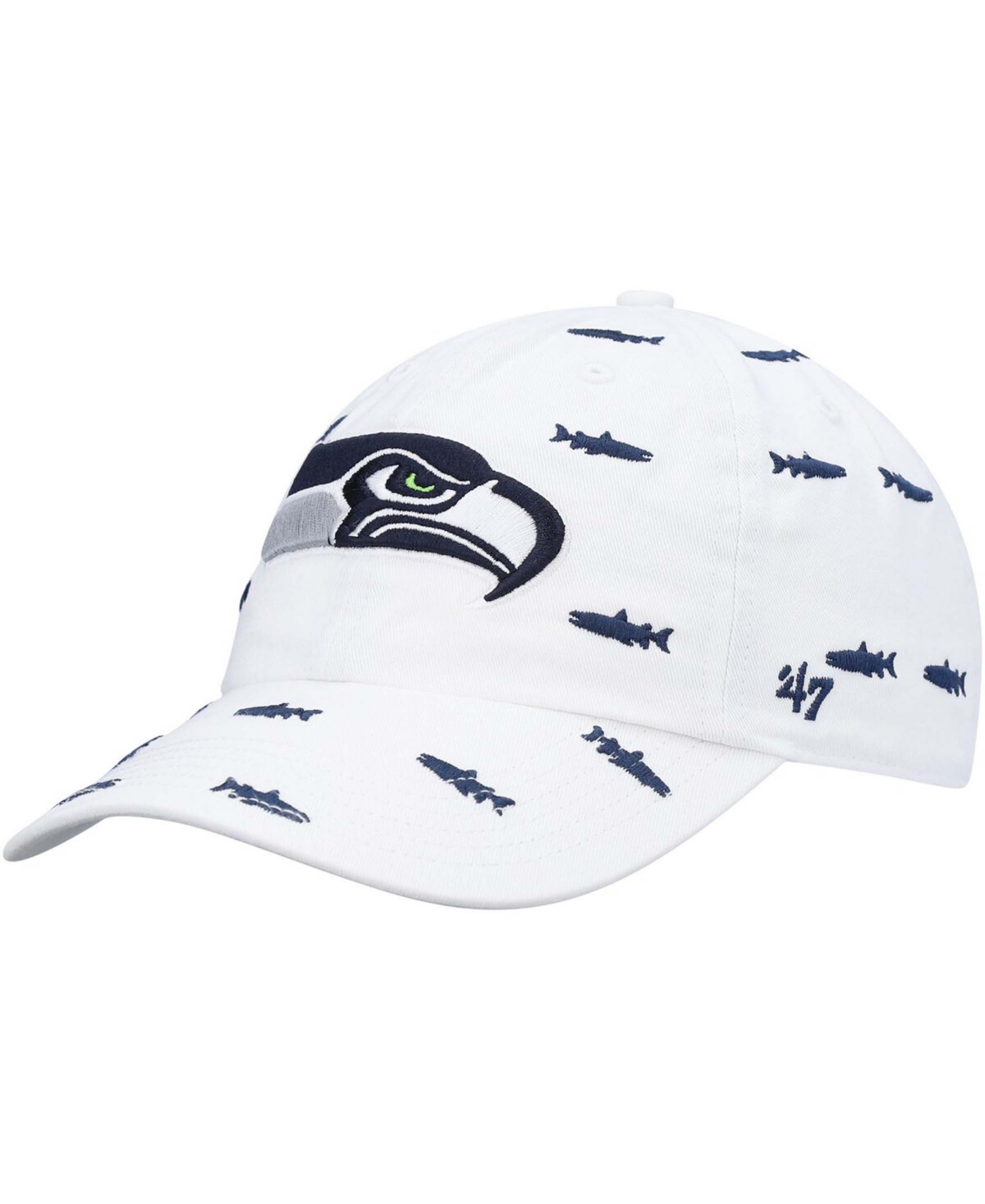 Women's White Seattle Seahawks Confetti Clean Up Adjustable Hat - White