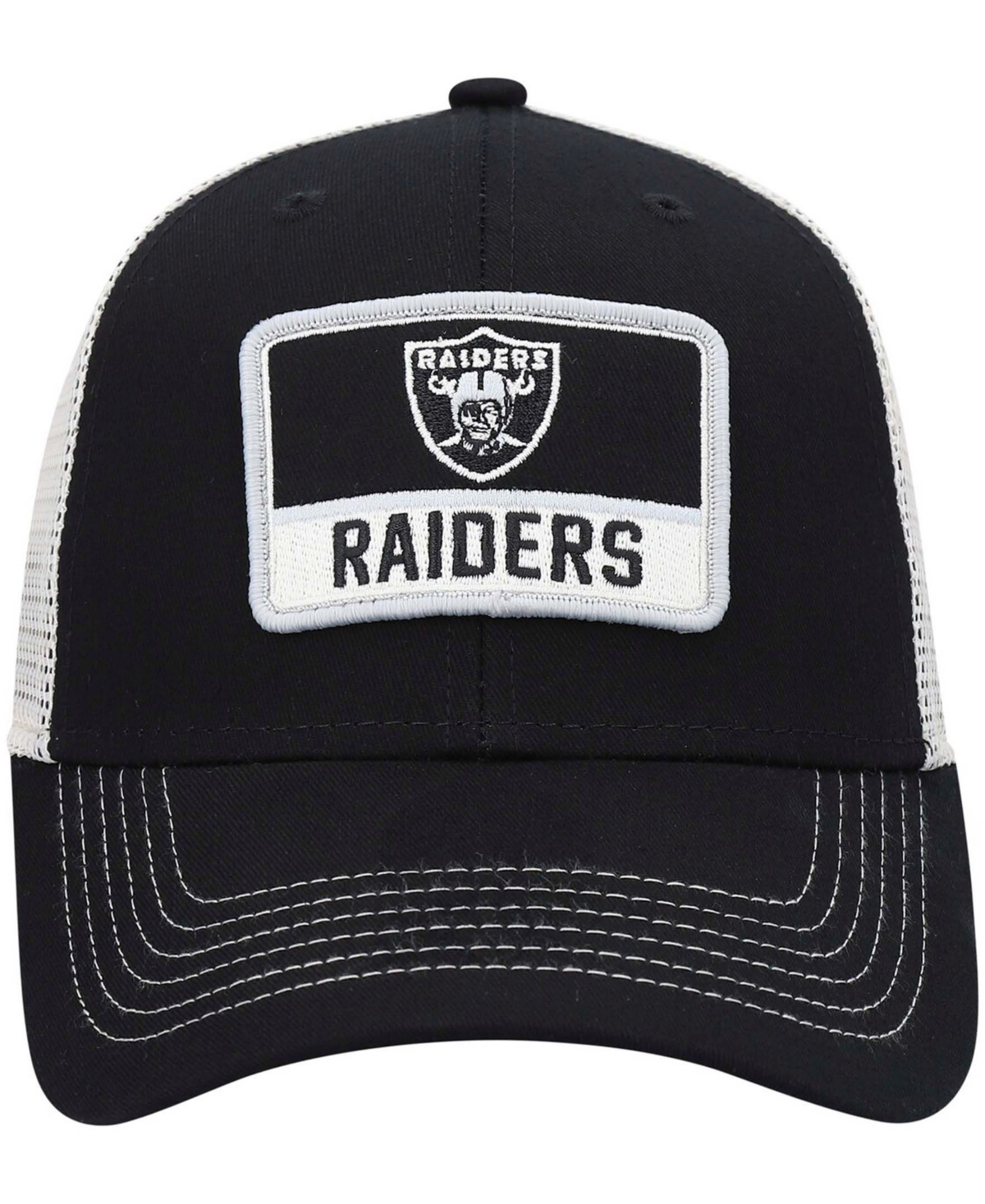 Shop 47 Brand Boys Black, Natural Las Vegas Raiders Zoomer Mvp Snapback Hat In Black,natural