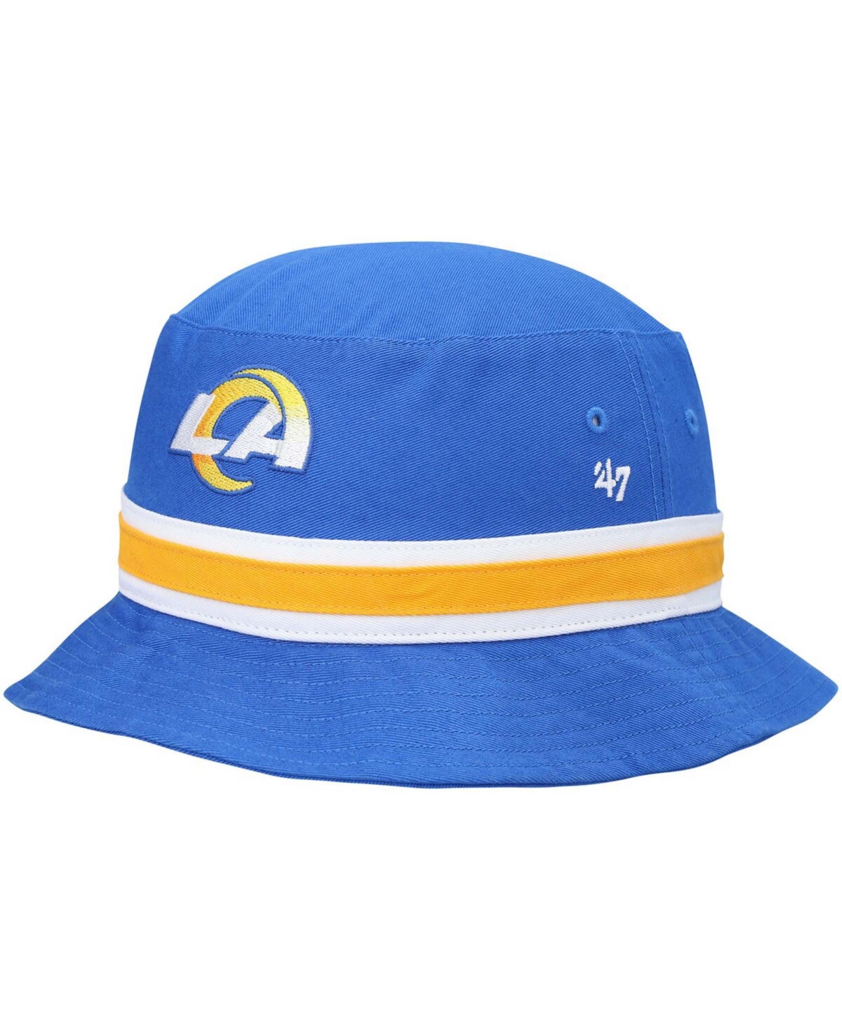 47 Brand Men's Powder Blue Los Angeles Rams Striped Bucket Hat